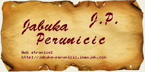 Jabuka Peruničić vizit kartica